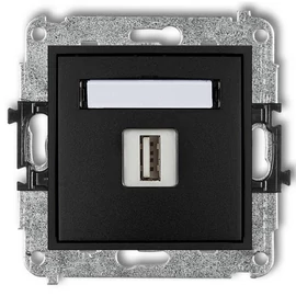 MINI USB aljzat keret nélkül matt fekete 4153H