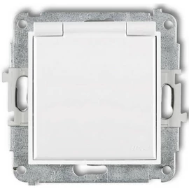 MINI egyes dugalj csapfedeles keret nélkül fehér IP44 4154H