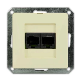 OPAL dupla LAN/telefon aljzat RJ-45 keret nélkül, bézs 8748H