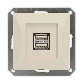 OPAL dupla USB aljzat keret nélkül, bézs 8750H
