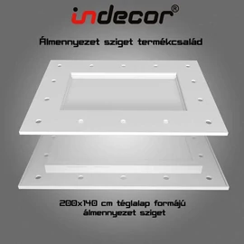 T-200x140   200cm x 140cm téglalap álmennyezet sziget test