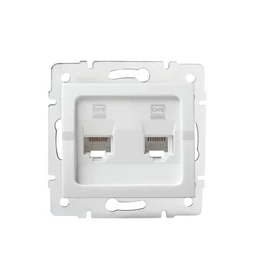 Dupla, független számítógép-csatlakozó (2x RJ45Cat 6 Jack) LOGI