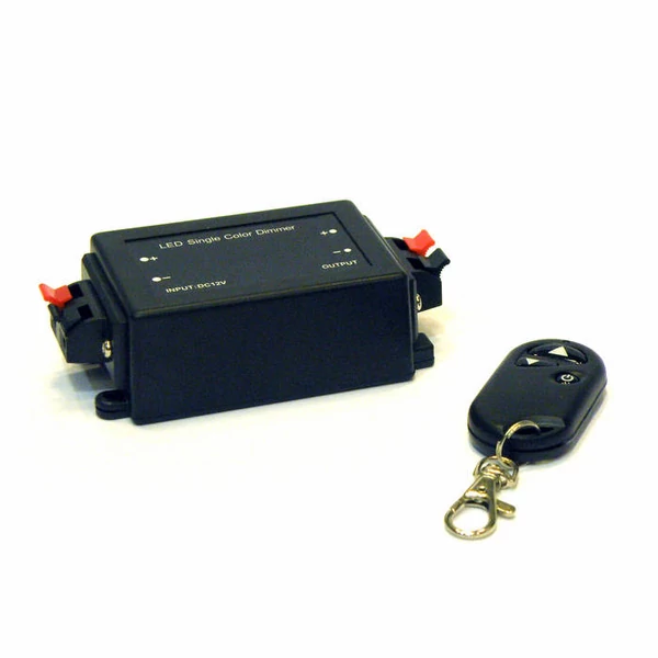 Távirányítós Rádiófrekvenciás Dimmer 3 Gombos Fehér Ledszalaghoz (Vezérlő+Távirányító)