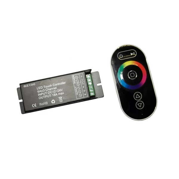 Távirányítós Rádiófrekvenciás Dimmer RGB Ledszalaghoz (Vezérlő+Távirányító)