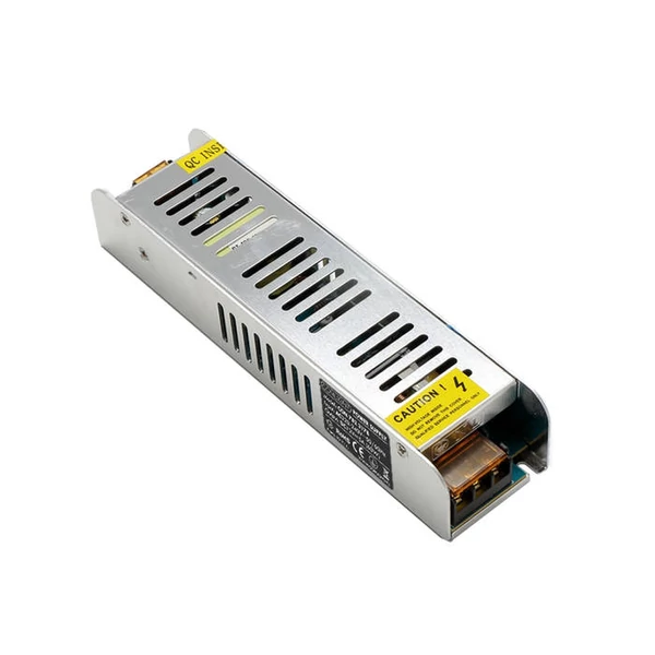60W SLIM Egyenfeszültségű stabilizált fémházas beltéri tápegység, ventillátor nélkül!