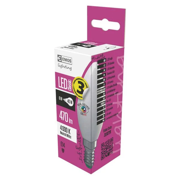 EMOS LED IZZÓ CLASSIC GYERTYA 6W E14 NW RA96