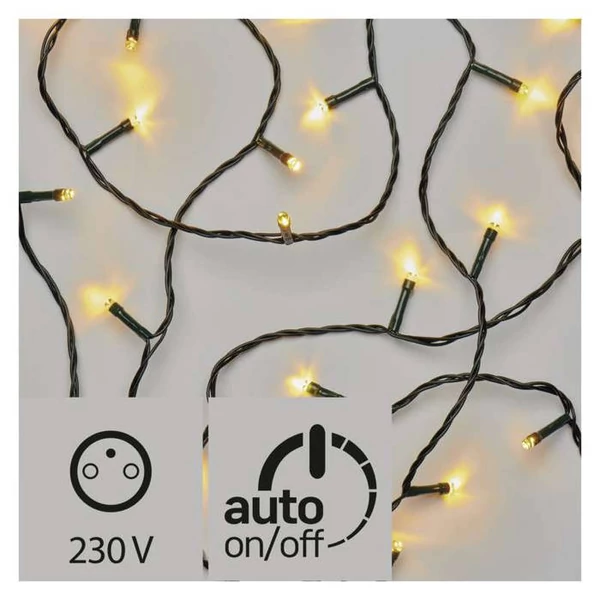 KARÁCSONYI FÉNYF CLASSIC 8M 80LED IP44 IDŐZÍTŐ MELEG FEHÉR
