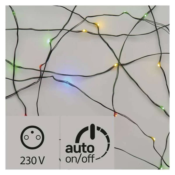 KARÁCSONYI FÉNYF NANO 15M 150LED IP44 ZÖLD VEZ IDŐZÍTŐ SZÍN