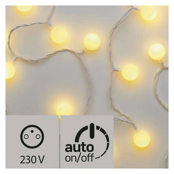 HOME DECO FÉNYF BIG CHERRY 4M 40LED IP44 IDŐZÍTŐ MELEG FEHÉR