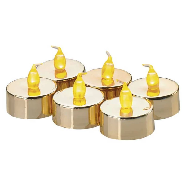 HOME DECO LED TEAMÉCSES ARANY 6DB 3.8cm 6xCR2032 VINTAGE