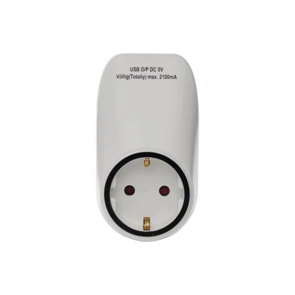 EMOS Aljzat 2xUSB SCHUKO, fehér