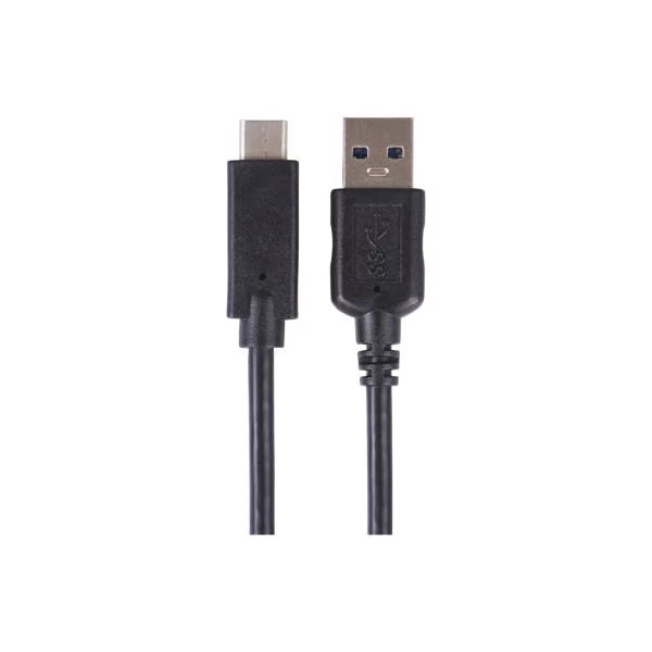 Töltő- és adatkábel USB-A 3.0 / USB-C 3.1, 1 m, fekete