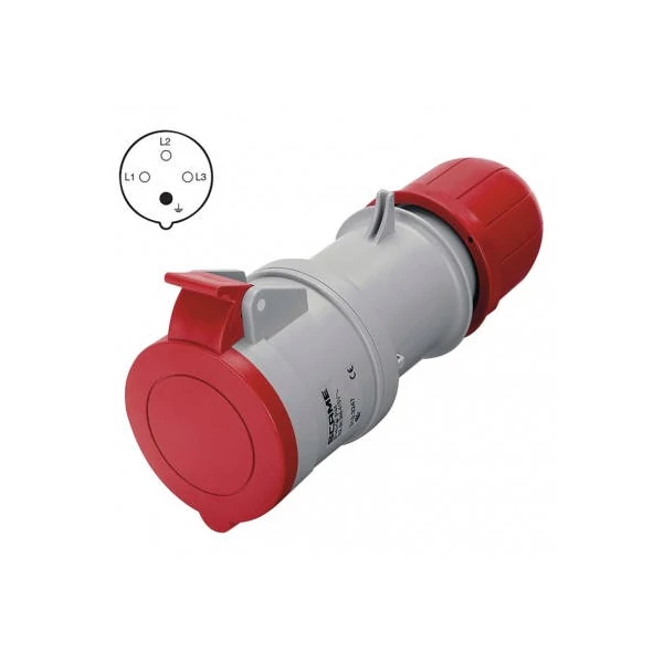 SCAME ipari szerelhető lengőaljzat 4p 16a/400v IP44