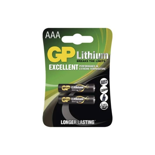 GP Lítium elem HR03 (AAA) 2db/bliszter