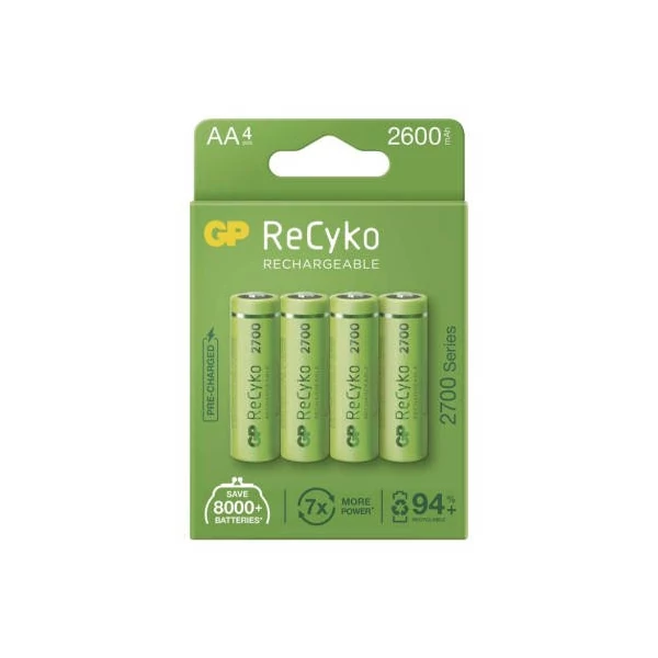 GP ReCyko NiMH Akkumulátor HR6 (AA) 2700mAh 4db