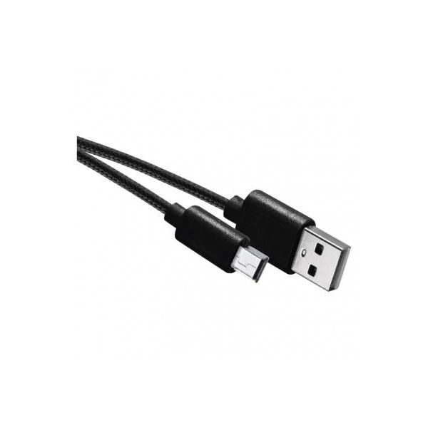 Töltő- és adatkábel USB-A 2.0 / micro USB-B 2.0, 2 m, fekete