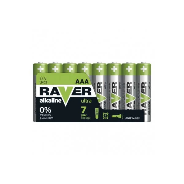 RAVER Alkáli Elem LR03 (AAA) 8DB/BLISZTER