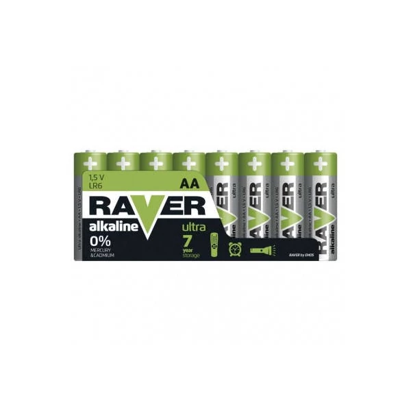 RAVER Alkáli elem AA 8db/fólia