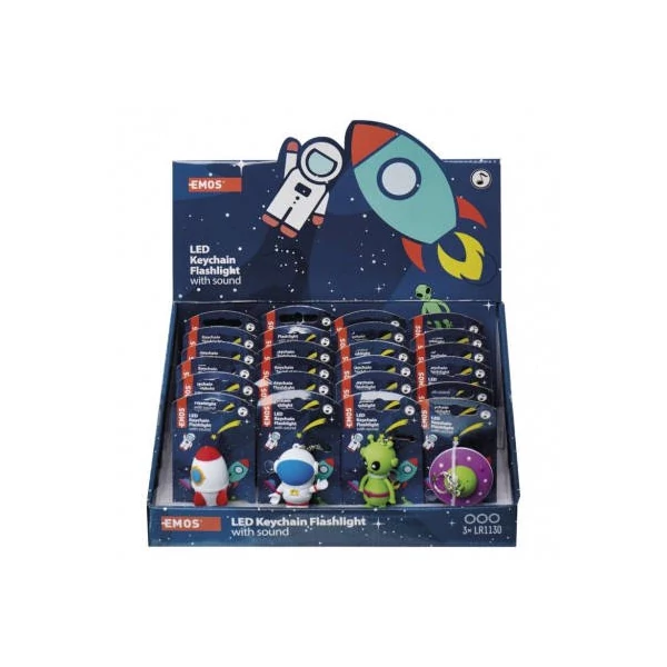 EMOS LED kulcstartó lámpa (világegyetem) 24db/karton