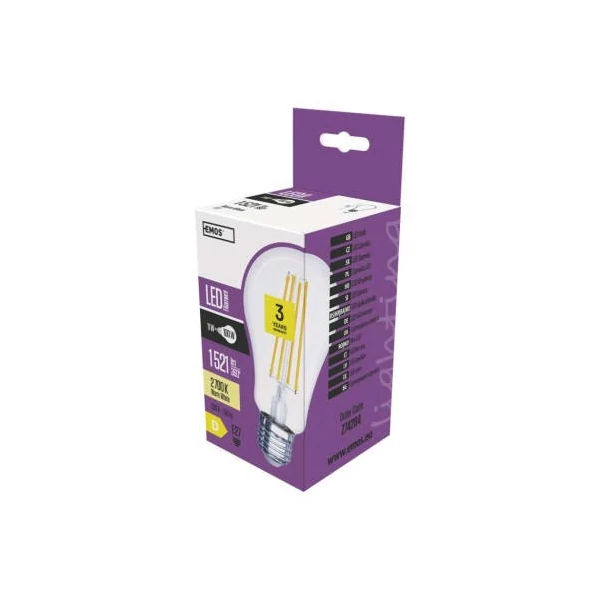 EMOS LED Filament izzó E27 11W 1521lm meleg fehér