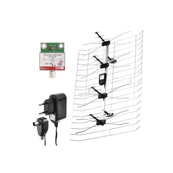 Kültéri antenna EM-025, 0–100 km, DVB-T2, DAB, LTE/4G szűrő