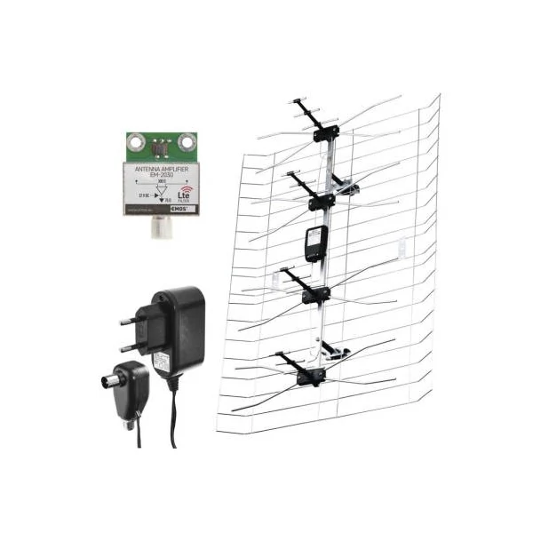 Kültéri antenna EM-030, 0–100 km, DVB-T2, DAB, LTE/4G szűrő