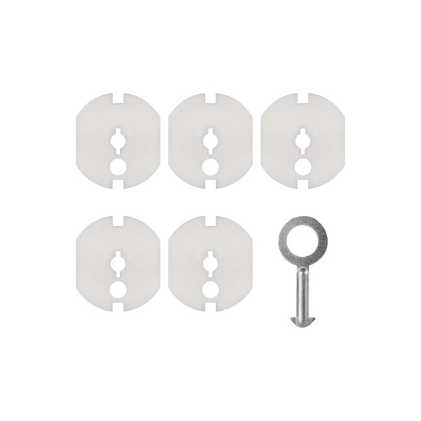 EMOS Biztonsági konnektorvédő 5db + kulcs