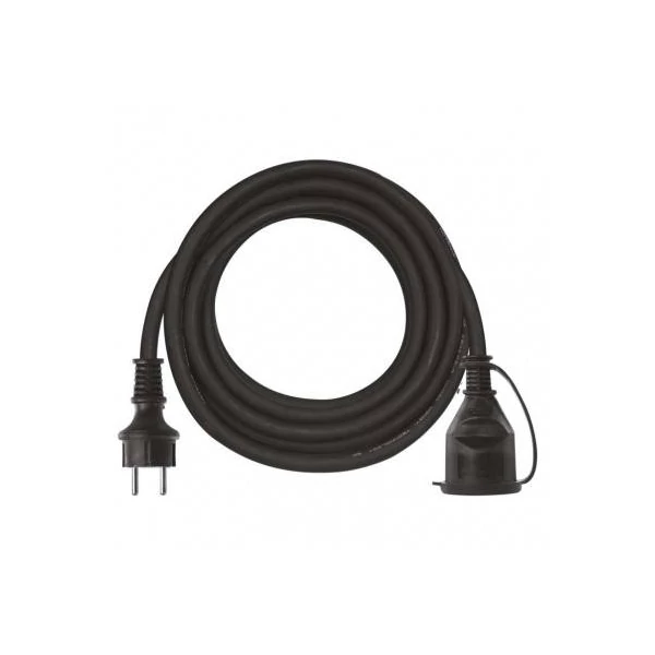 Kültéri hosszabbító 5 m / 1 aljzat / fekete / gumi-neoprén / 250 V / 1,5 mm2