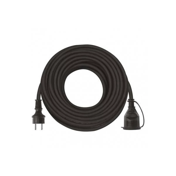 Kültéri hosszabbító 20 m / 1 aljzat / fekete / gumi-neoprén / 250 V / 1,5 mm2