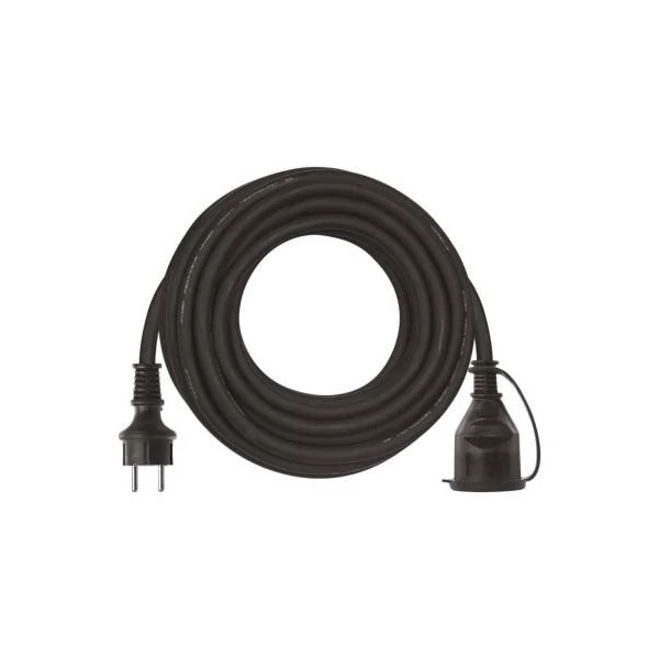 Kültéri hosszabbító 10 m / 1 aljzat / fekete / gumi-neoprén / 250 V / 2,5 mm2