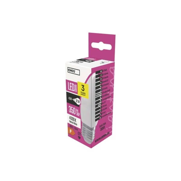 EMOS Classic LED izzó gyertya E27 4.1W 350lm természetes fehér
