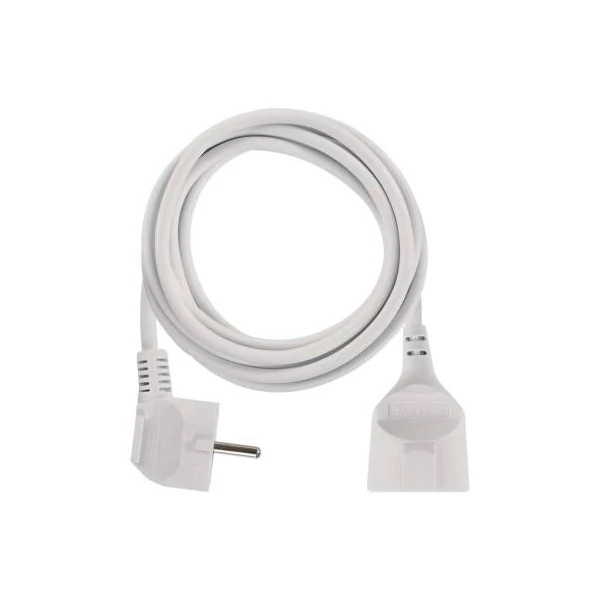 Hosszabbító 3 m / 1 aljzat / fehér / PVC / 1,5 mm2