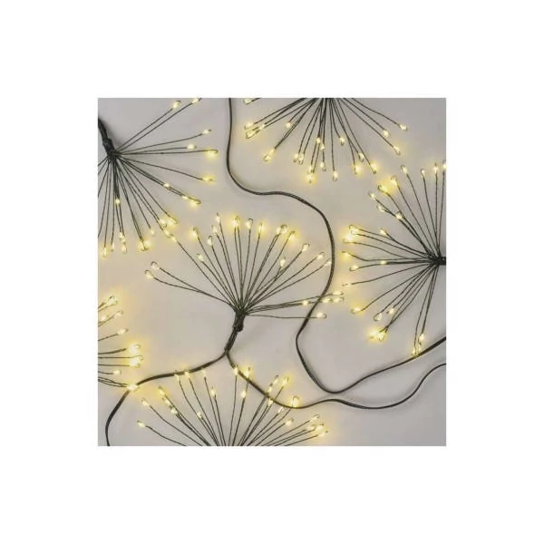 LED fényfüzér – fürtök, nano, 5,2 m, beltéri, meleg fehér, időzítő