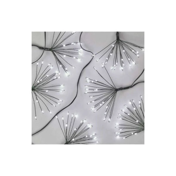 LED fényfüzér – fürtök, nano, 8 m, beltéri, hideg fehér, időzítő