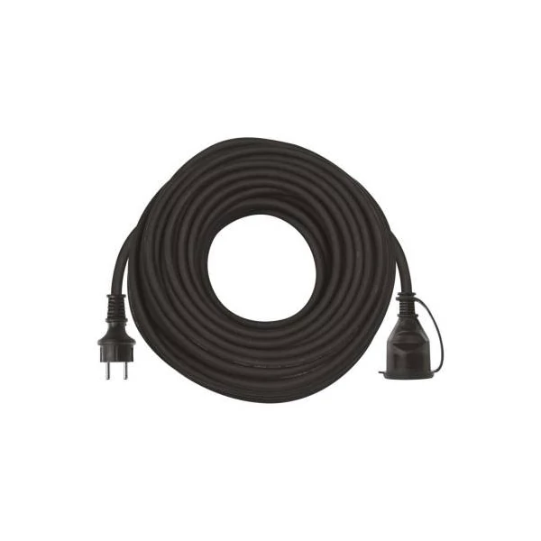 Kültéri hosszabbító 30 m / 1 aljzat / fekete / gumi-neoprén / 250 V / 1,5 mm2