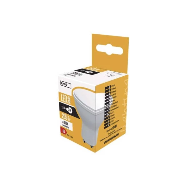 EMOS Basic LED Spot izzó MR16 GU10 3,3W 205lm term. fehér
