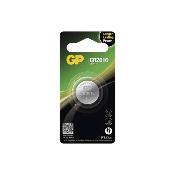 GP Lítium gombelem CR2016 1db/bliszter