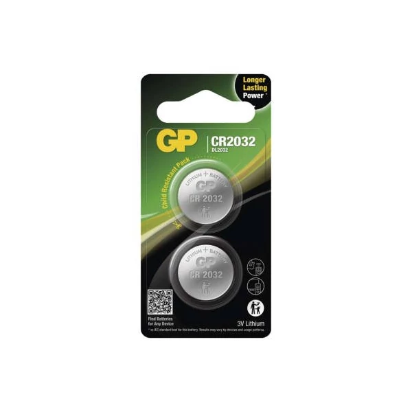 GP Lítium gombelem CR2032 2db/bliszter