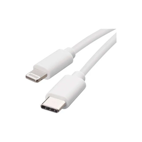 Töltő- és adatkábel USB-C 2.0 / Lightning MFi, 1 m, fehér