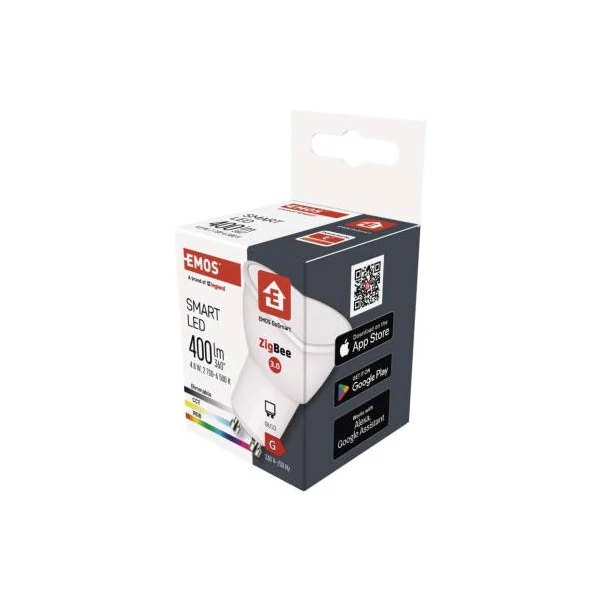 LED izzó GoSmart MR16 / GU10 / 4,8 W (35 W) / 400 lm / RGB / dimmelhető / Zigbee