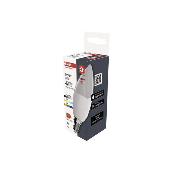 LED izzó GoSmart gyertya / E14 / 4,8 W (40 W) / 470 lm / RGB / dimmelhető / Zigbee