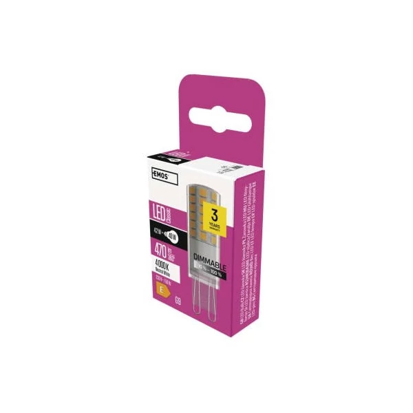LED izzó Classic JC / G9 / 4,2 W (40 W) / 470 lm / természetes fehér / dimmelhető