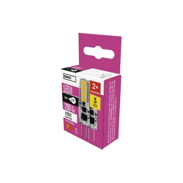 LED izzó Classic JC / G4 / 1,9 W (21 W) / 200 lm / természetes fehér