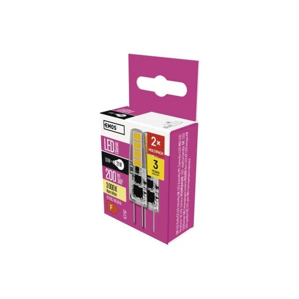 LED izzó Classic JC / G4 / 1,9 W (21 W) / 200 lm / meleg fehér