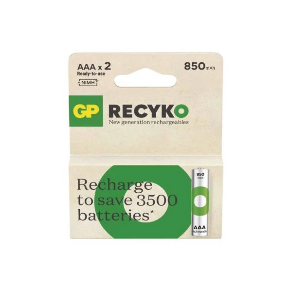 GP ReCyko NiMH Akkumulátor HR03 (AAA) 850mAh 2db
