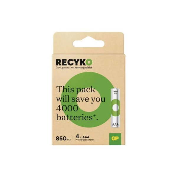 GP ReCyko NiMH Akkumulátor HR03 (AAA) 850mAh 4db