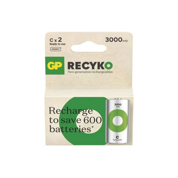 GP ReCyko NiMH Akkumulátor HR14 (C) 3000mAh 2db