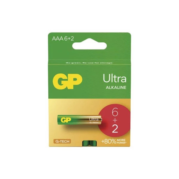 GP Ultra elem LR03 (AAA) 6+2