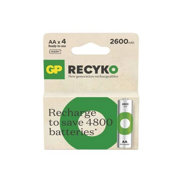 GP ReCyko NiMH Akkumulátor HR6 (AA) 2600mAh 4db