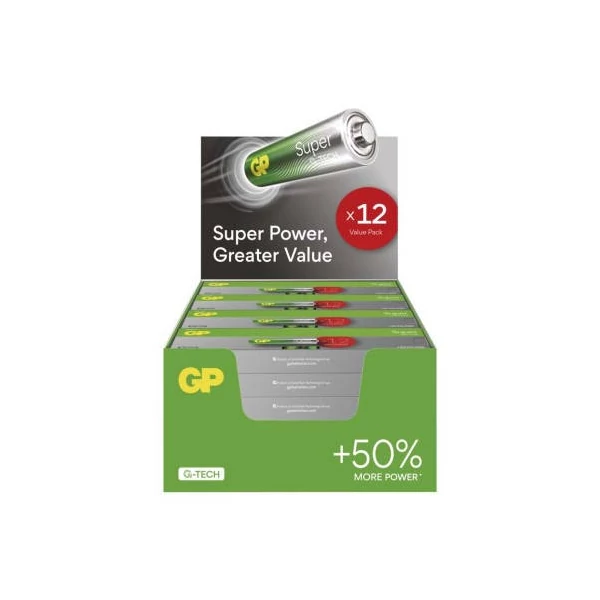 GP Super Alkáli elem AAA 2db/fólia, display box